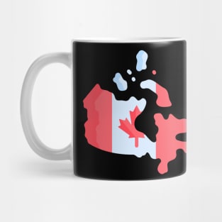 Canada Day Flag Map Mug